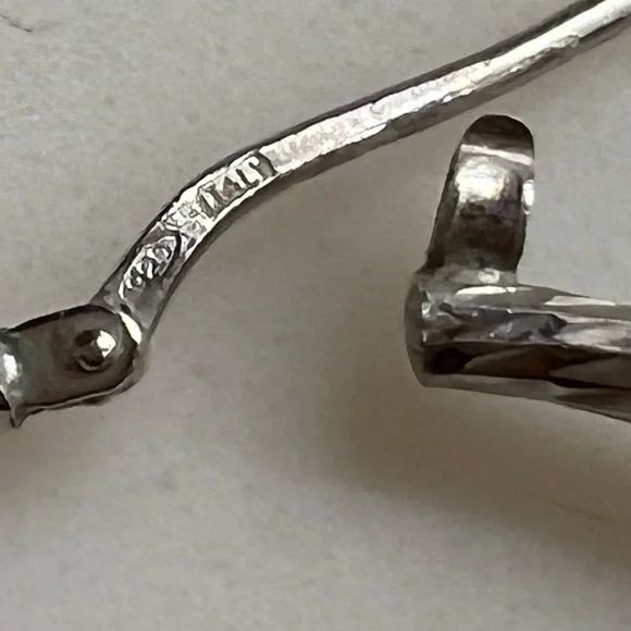 Ralph Lauren 925 100% Sterling Silver Hoop Earrings - Picture 3 of 5